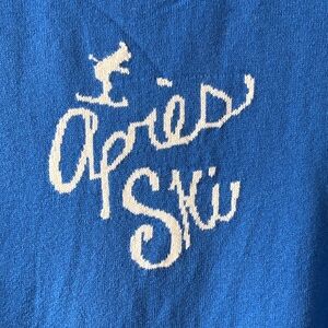 Blue cotton Après Ski Sweater